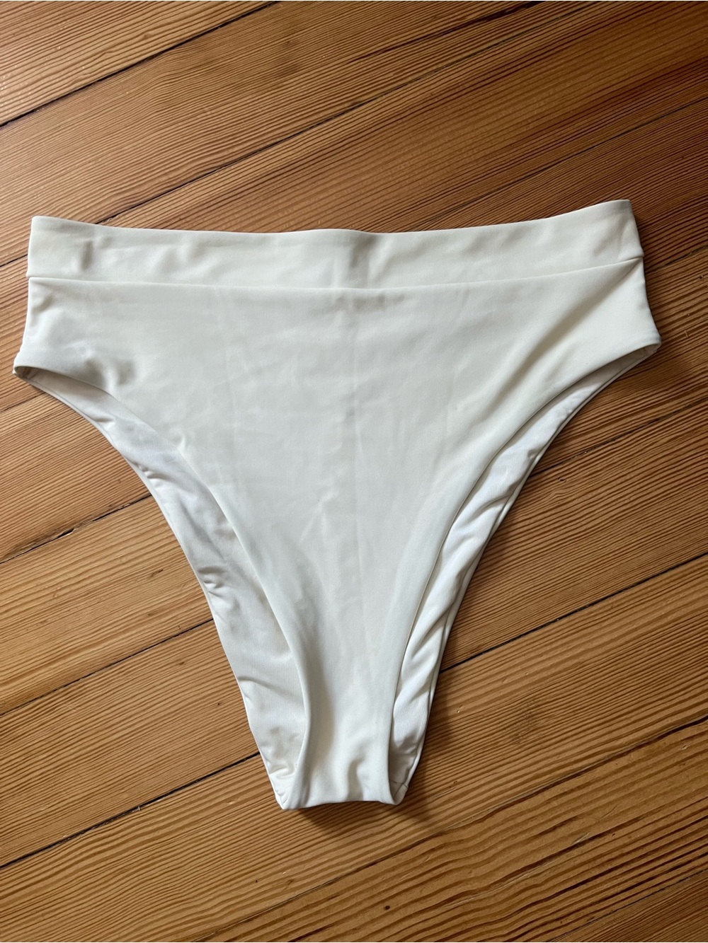 aerie Cream High-Rise Bikini Bottoms